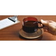 thumbnail image 3 of Taza y platillo KINTO SEPIA, 270 ml, vidrio resistente al calor, color ámbar, 3 of 6