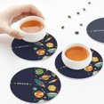 thumbnail image 4 of Leather Coasters with Heat-resistant for Drinks, Space (2) -标题2 Round Shape, 4 of 5