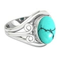 thumbnail image 3 of 925 Sterling Silver Women Jewelry Turquoise Ring, 3 of 10