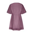 thumbnail image 3 of Robes pour Femmes 2023 Robes d'Été Nouvelle Robe d'Été Col en V Manches Courtes Manches Évasées Taille Haute en Chiffon, 3 of 5