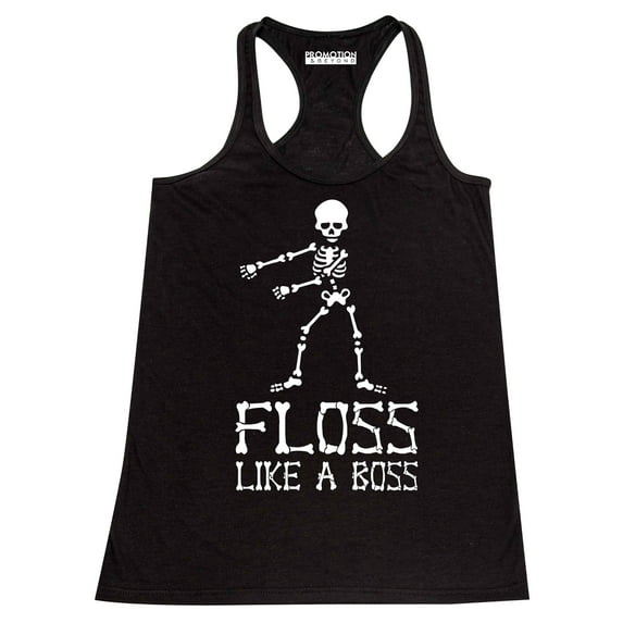 floss like a boss backpack kid dance halloween women's tank top, m, h. navy