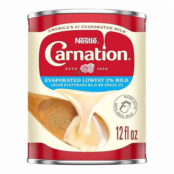 (2 pack) Nestle Carnation Lowfat 2% Evaporated Milk, Vitamins A and D Added