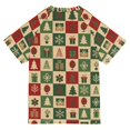 thumbnail image 6 of FORMRS Boys Rash Guard Short Sleeves Swim Shirt Quick Dry UPF 50+ Sun Protection, Sizes 3-12T, Christmas Plaid Pattern, 6 of 6