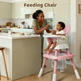 thumbnail image 3 of AILEEKISS 15-in-1 Baby High Chair, Toddler Dining Booster Seat with Activity Center, Pink, 3 of 13