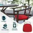 thumbnail image 6 of LeisureMod Memory Foam Chair Cushion Pads - 15x15 Seat Cushions with Ties for Dining & Kitchen Chairs, Non-Skid Design, Removable & Machine Washable Cover, Set of 8 (Red), 6 of 9