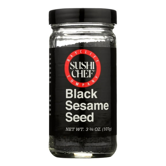 Sushi Chef, Black Sesame Seeds (Whole), 3.75 oz (107g), Pantry Staple