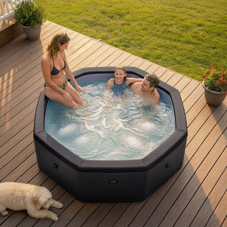 WAVE, Hot Tub, Eco-Foam, 6-Person Octagon, Wi-Fi Eco Heater