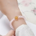 thumbnail image 2 of Pulsera de cuarzo rosa para mujer con abalorio Citrine Fortune, 2 of 2