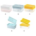 thumbnail image 2 of Injueey Bandeja para cubitos de hielo con tapa para refrigerador ordenado y cócteles creativos, bandeja para cubitos de hielo con caja de Cocina y Comedor Bebe azul, 2 of 6