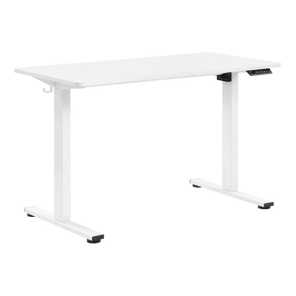 Primo 48"W Sit to Stand Electric Desk in Engineered Wood White Finish
