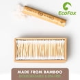thumbnail image 2 of Hisopos de algodón EcoFox de bambú, 200 unidades, biodegradables, orgánicos, 2 of 8