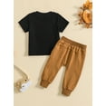 thumbnail image 3 of Blotona Newborn Baby Boys My 1st Halloween Outfit Pumpkin Letter Print Short Sleeve T-Shirt and Elastic Pants 2 Piece 6 12 18 24 Months Infant Summer Clothes Set, 3 of 9