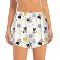 thumbnail image 3 of Uemuo Cute Cat Pattern Women's Athletic Shorts High Waisted Running Shorts with Liner Pockets Gym Elastic Workout Shorts-Medium, 3 of 9