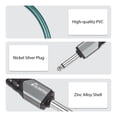 thumbnail image 3 of Cable 1/4 Inch Audio Instrument Cable 10ft Noise Reduction Dual Straight Interface 6.35mm Mono Waterproof Guitar Cable Compression Resistant Professional Audio Interconnect Cord, 3 of 7