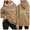 Khaki, variant on Letter Print Hoodies for Women Long Sleeve Sweatshirt Fall Casual Pullover Top