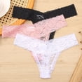 thumbnail image 2 of 3 unids/set de bragas de encaje completo floral ropa interior de las mujeres bragas calzoncillos sexy tanga de encaje tanga femenina lencería íntimaspangjing, 2 of 4