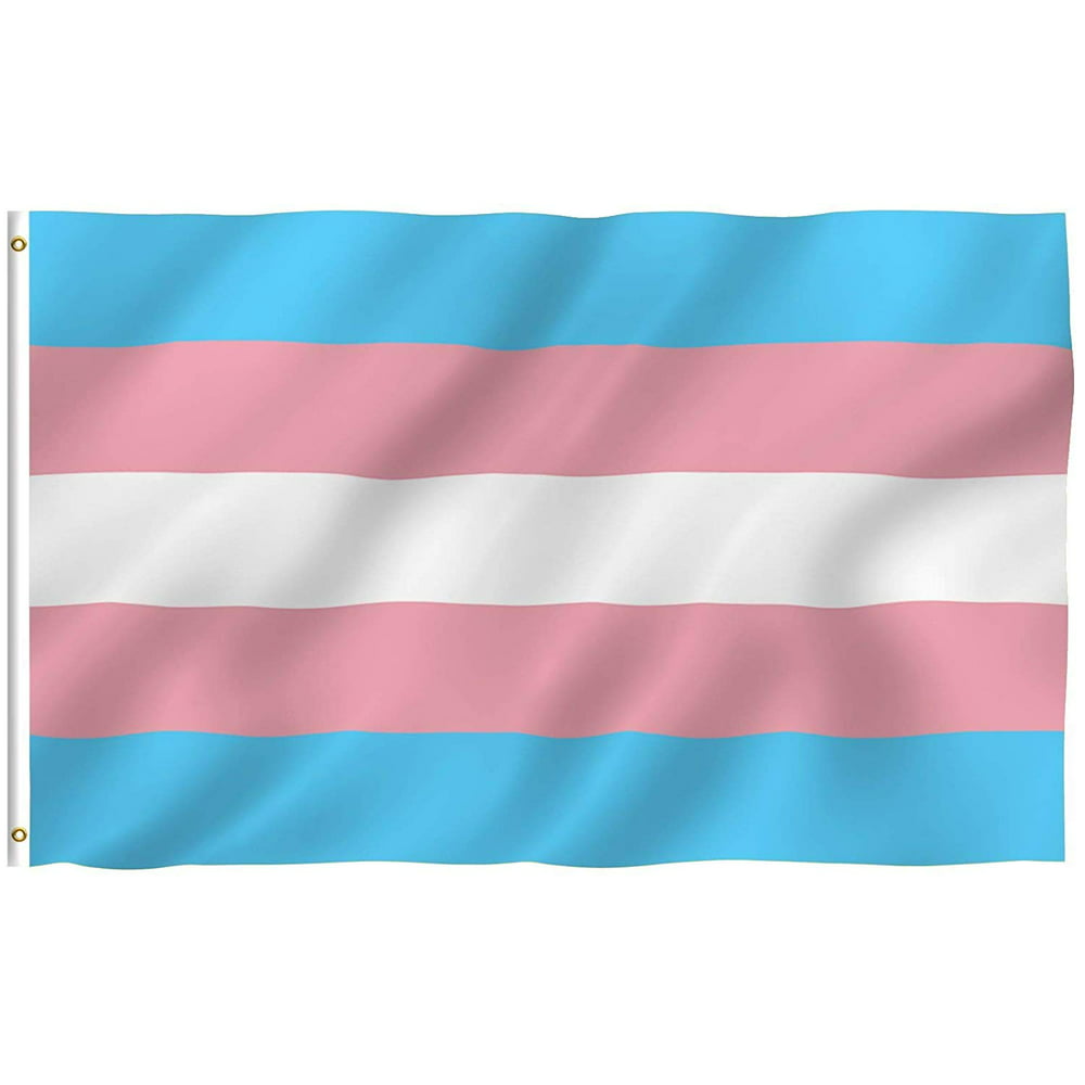 Anley Fly Breeze 3x5 Foot Transgender Flag Pink Blue Rainbow Flags Polyester With Brass