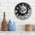thumbnail image 3 of Yayeee 10" Wall Clock Battery Operated Quartz Round Silent Non-Ticking Home Decor,Black Moon, 3 of 6