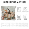 thumbnail image 6 of Acheng Pumpkin Throw Pillow Cover Fall Accent Ginkgo Leaf Decorative Pillowcase Pack of 2 Autumn Leaves Thansgiving Pillow Protector for Home Party Sofa Couch White, 6 of 6