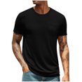 thumbnail image 1 of Mgmyaa T-Shirt Homme Manches Courtes Uni Été Décontracté Poche Basique Léger Extensible, 1 of 5