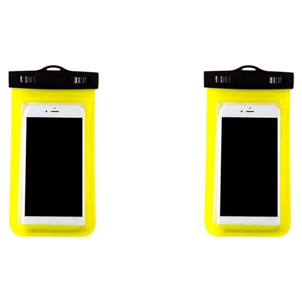 Greeniant Bolsa impermeable Universal para teléfono, bolsa a prueba de agua para móvil de menos de 5,8 pulgadas, funda de PVC para , , y Amarillo 2Conjunto