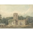 thumbnail image 2 of Samuel Davis 14x11 Black Ornate Wood Framed Double Matted Museum Art Print Titled: Old Church of St. Lawrence, Ayot St. Lawrence, Hertfordshire., 2 of 5