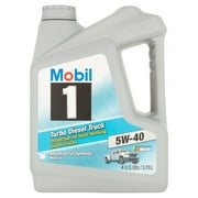Angle View: (6 pack) Mobil 1 5W-40 Turbo Diesel Truck Motor Oil, 1 gal.