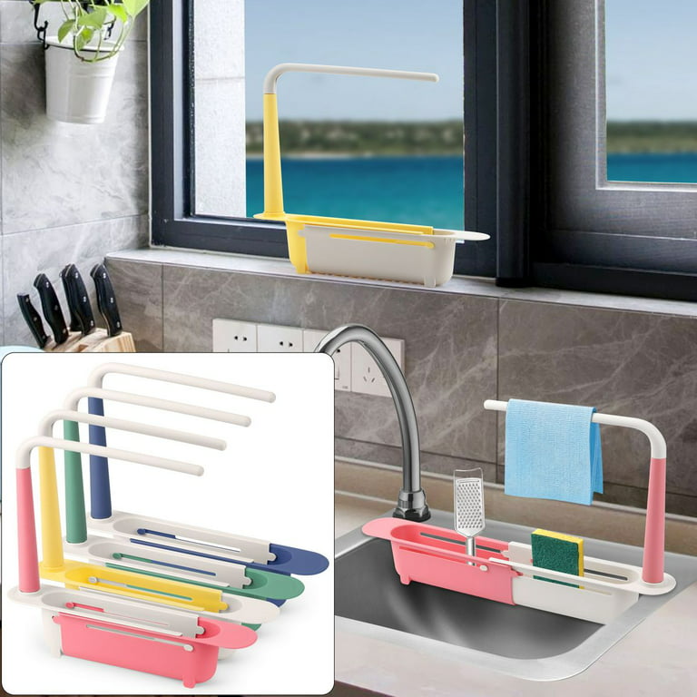 EFFILOGIC Kitchen Soap Tray - Dish Soap Holder for Kitchen Counter Kitchen Sink Sponge Holder Sink Protectors for Kitchen Sink Organizer Drying Mat