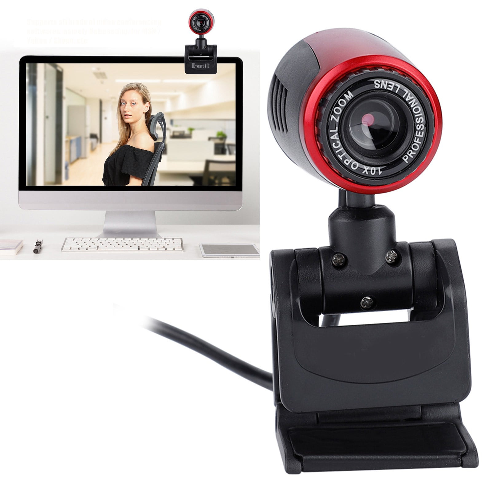USB Camera, High Resolution Laptop Camera 360 Degree Camera