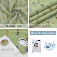 thumbnail image 2 of Spring Flowers Blackout Curtains for Bedroom, Pink Yellow Wildflowers Country Plants Green Thermal Insulated Kitchen Drapes with Grommets, Light Blocking Window Treatment, 2 Panels 52" x 84", 2 of 7