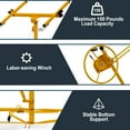 thumbnail image 5 of 11 ft Drywall Lift,Drywall Rolling Lifter Panel,150 LBS Heavy Duty Sheetrock Lift Drywall Lift,Drywall Lift Panel Hoist Jack with 360° Adjustable Telescopic Arm & 3 Lockable Wheels (11 ft Yellow), 5 of 7