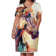 thumbnail image 2 of Vestido holgado de caballo lluvioso para mujer falda de verano ropa, 2 of 6