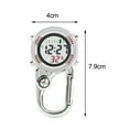 thumbnail image 3 of Happy Date Clip on Digital Carabiner Watch Backpack Fob Belt Waterproof and Shockproof Pocket Clip-on Quartz Watch Glow in The Dark with Compass Alarm Clock Date Week for Outdoor Sports, 3 of 8