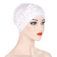 thumbnail image 5 of Chemo Turban for Women Headwear Soft Cancer Head Scarf Hats Beanie Elastic Hair Wraps White One Size, 5 of 7