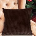 thumbnail image 4 of PONPRNGY 1Pc Fall Corduroy Decorative Throw Pillow Covers 17x17 Inch Soft Boho Striped Square Pillow Case Modern Farmhouse Cushion Cover for Couch Bed Sofa Living Room Home Decor, 4 of 6