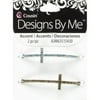 Cousin Designs By Me Metal & Glass Rhinestone Cross Connector, 2 Piece