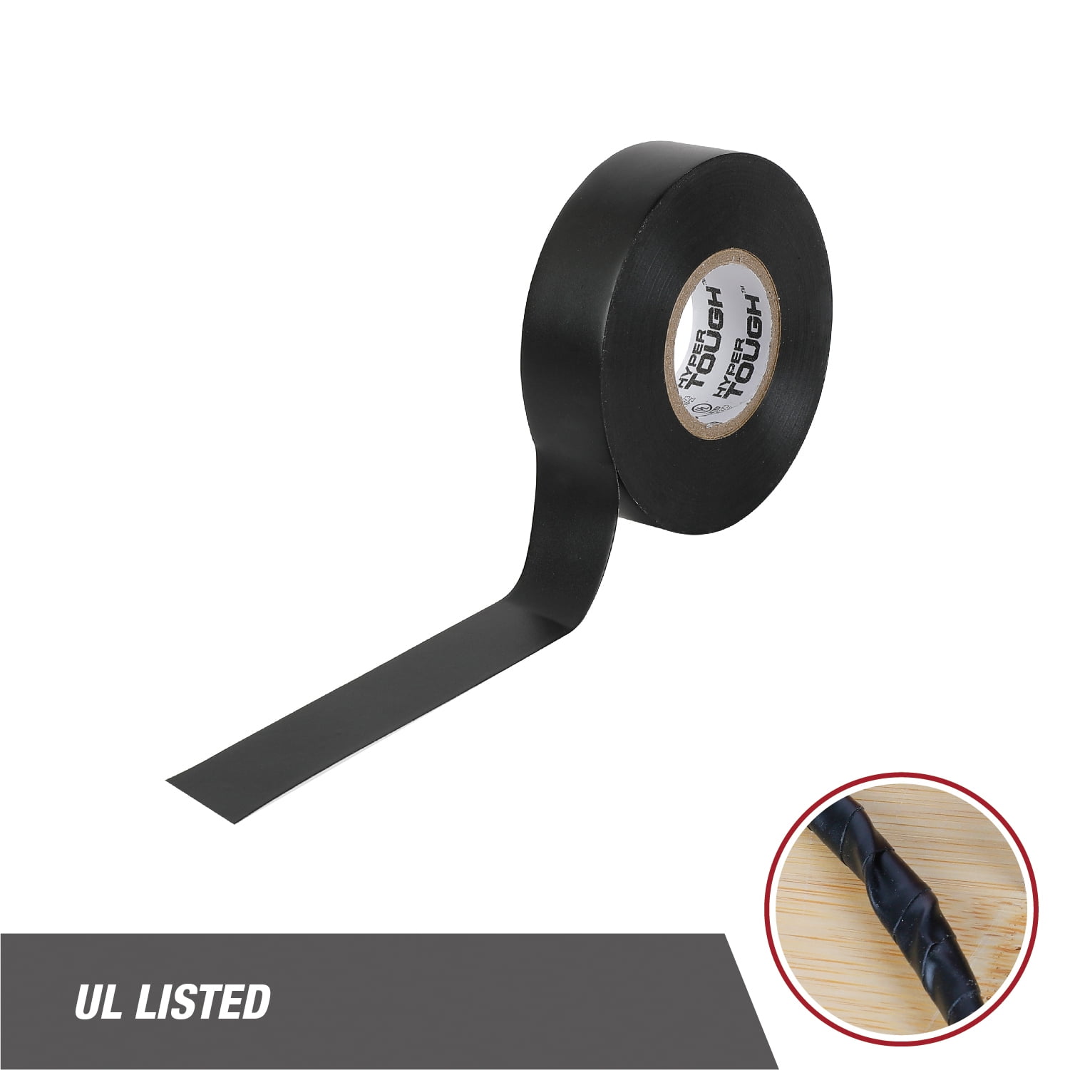 Hyper Tough Electrical Tape Single Roll 60 feet Long, Black