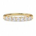 thumbnail image 5 of vylahjewellery Women's Vermeil Rose Gold Round Cut 7-Stone Moissanite Wedding Band Stackable Engagement Ring Half Eternity Diamond Promise Ring, 5 of 7