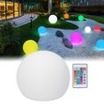 thumbnail image 3 of Outdoor LED Ball Light Outdoor Waterproof RGBW Globe Lamp with 16 Color Dimmable 4 Modes 24 Key Remote Control, 3 of 7