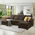 Pingliang Home 109.8" Oversized U Shaped Couch, 4 Seat Sectional Sofa