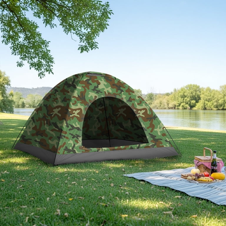 4 Person Waterproof Camping Tent Camouflage photo 7