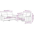thumbnail image 2 of vidaXL Sofa Set Black Fabric (100% polyester), metal, textilene, plywood, 2 of 4