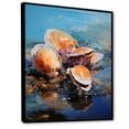 thumbnail image 2 of Designart "Vibrant Strokes Clam Shoreline" Clam Floater Framed Wall Art Prints, 2 of 5