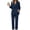 #0171-Navy, variant on Two Piece Blazer Suit for Women Wrap Tie Waist Straight Leg Pants High Waist Business Casual Office Work Set
