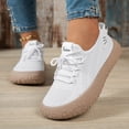 thumbnail image 6 of YLYL Women Knit Platform Sneakers Lace up No Slip Breathable Mesh Lightweight Casual Walking Shoes, 6 of 9