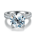 thumbnail image 2 of 5ct Moissanite Rings for Women D Color VVS1 Moissanite Diamond Rings, Engagement Promise Wedding Rings for Girlfriend Mother with Certificate, 2 of 7