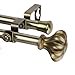 thumbnail image 3 of Rod Desyne Flair Double Window Curtain Rod Set, 28 to 48-Inch, Antique Brass, 3 of 4