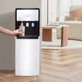 thumbnail image 3 of Bottom Loading Water Cooler Dispenser, 110 v Hot & Cold Standing Water Dispenser with LED Display & 3 Temperatures for Home, Office, Living Room (White), 3 of 16