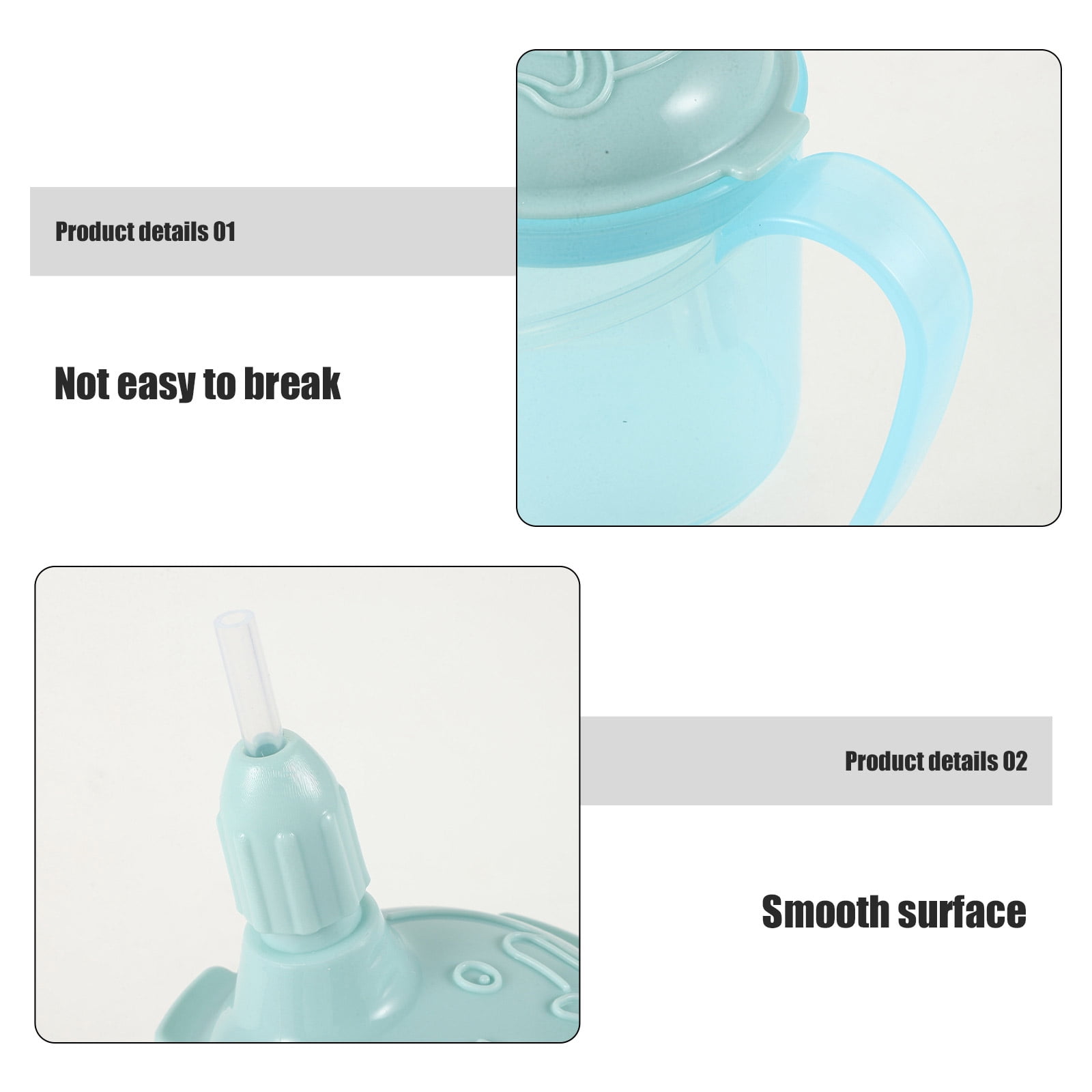 DEEPCRAFF 2-Pack Adult Spill-Proof Drinking Cups PP Material for Bedridden Seniors and Patients, and