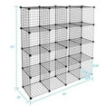 thumbnail image 2 of Alvantor Modular 16-Cube Storage Organizer Shelves, Black, 47 x 14 x 57 Inches, 2 of 6